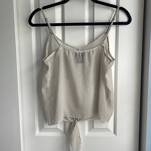 Sheer polka dot tie front crop top - Picture 4 of 5